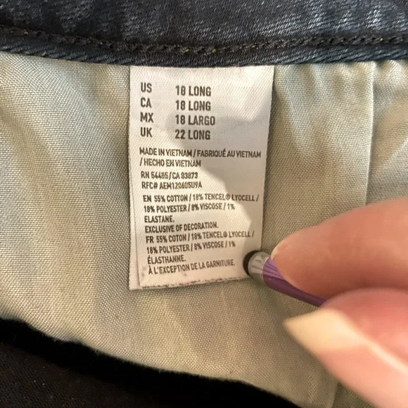 American Eagle Outfitters Super Stretch Jeggings, Size 18 Long - Picture 12 of 13